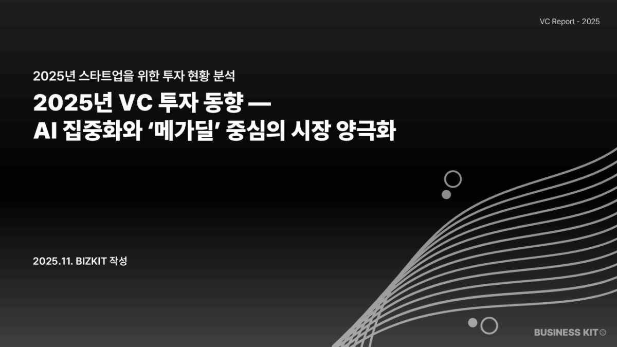 2025년 VC 투자 동향 — AI 집중화와 ‘메가딜’ 중심의 시장 양극화