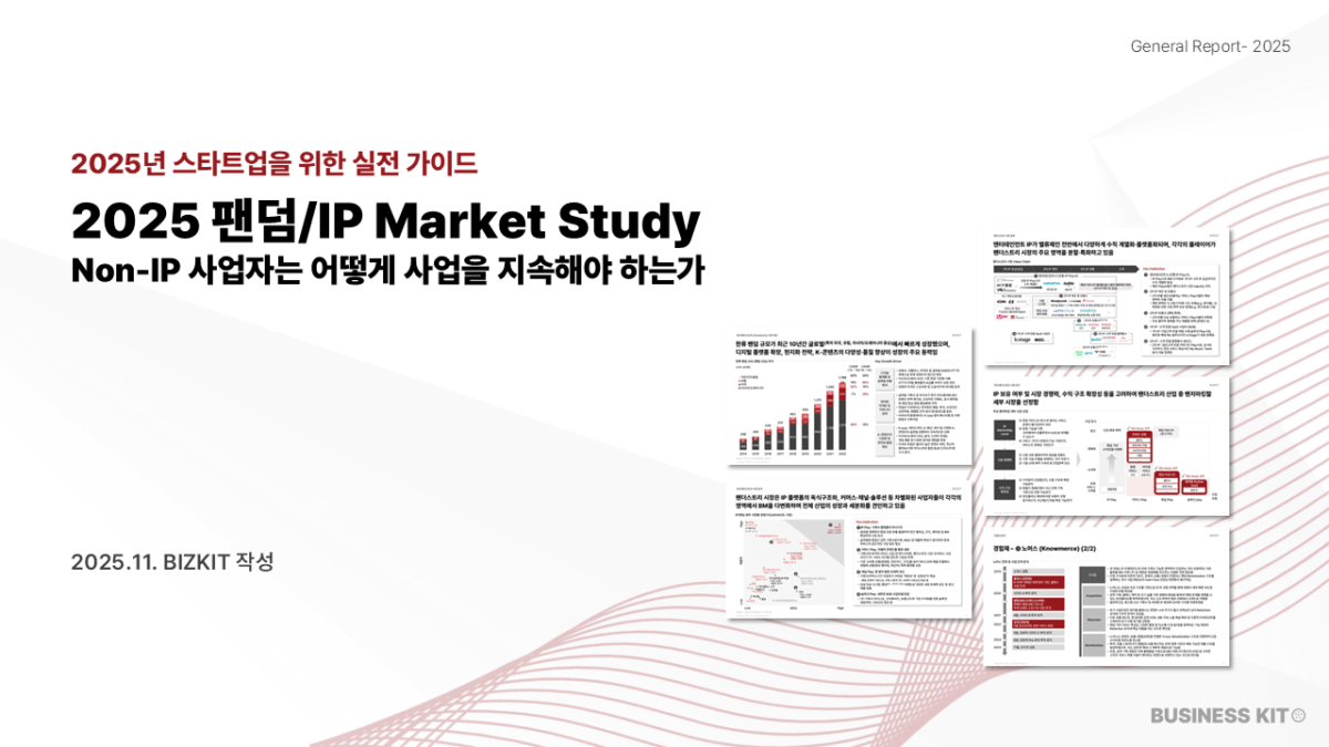 2025 팬덤/IP 시장 분석 레포트 Market Study