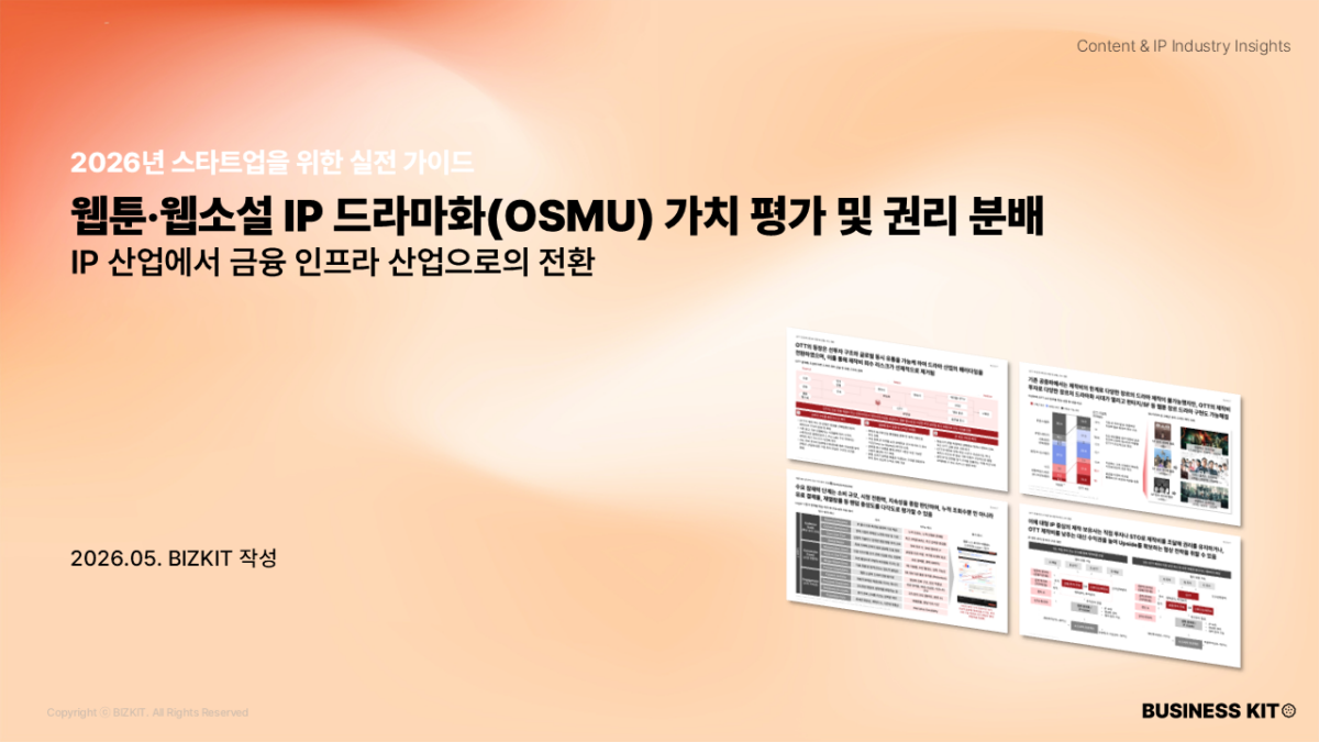 2026 웹툰·웹소설 IP, 드라마화의 성공 방정식: 단순한 OSMU를 넘어선 가치 평가와 권리 분배 전략